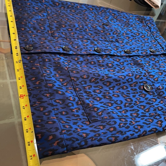 Blue Leopard Print Mini Skirt - Picture 12 of 14